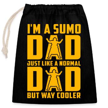 I'm a Sumo Dad just like a normal Dad but way cool - Closable cotton gift bag (25x30cm) - black - Front