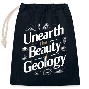 Geology Stone Hunt Agate Hunter Stone Collecting - Closable cotton gift bag (25x30cm) - navy - Front