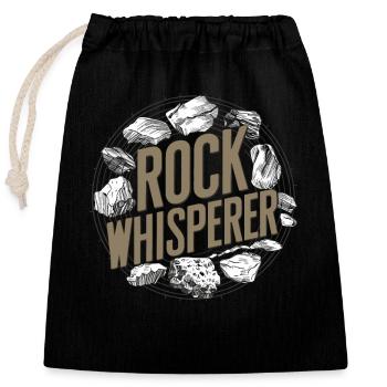 Geology Stone Hunt Agate Hunter Stone Collecting - Closable cotton gift bag (25x30cm) - black - Front