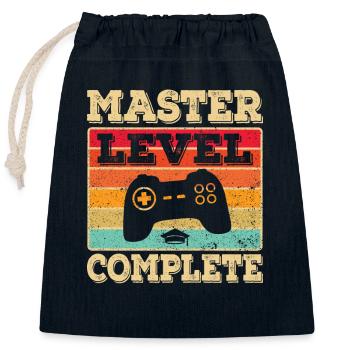 Master Abschluss Absolvent BWL Student Studium - Verschließbarer Geschenkbeutel aus Baumwolle (25x30cm) - Navy - Vorne