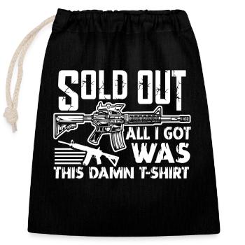 AR 15 AR 15 Sold Out - Closable cotton gift bag (25x30cm) - black - Front