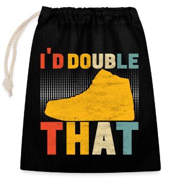 Sneakerhead Sneaker Collector - Closable cotton gift bag (25x30cm) - black - Front