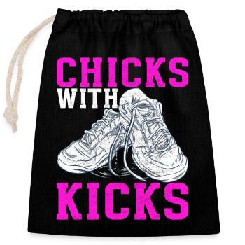 Sneakerhead Sneaker Collector - Closable cotton gift bag (25x30cm) - black - Front