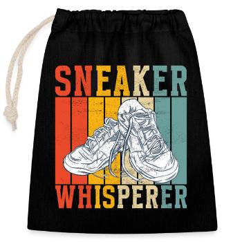 Sneakerhead Sneaker Collector - Closable cotton gift bag (25x30cm) - black - Front