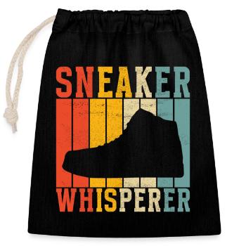 Sneakerhead Sneaker Collector - Closable cotton gift bag (25x30cm) - black - Front