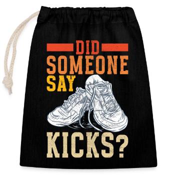 Sneakerhead Sneaker Collector - Closable cotton gift bag (25x30cm) - black - Front