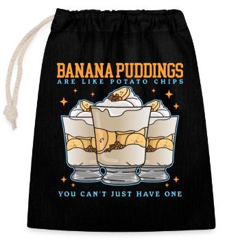 Banana Pudding Banana Pudding Gift - Closable cotton gift bag (25x30cm) - black - Front