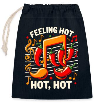 Liebhaber Scharfer Speisen, Chili Peppers Chef - Verschließbarer Geschenkbeutel aus Baumwolle (25x30cm) - Navy - Vorne