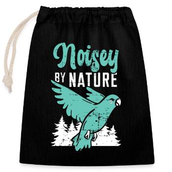 Conure Noisey By Nature Loves Parrot Conure Lover - Closable cotton gift bag (25x30cm) - black - Front