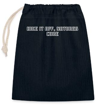 Randonnée - Hike It Off, Natures Cure - Sac cadeau en coton avec cordon (25 x 30 cm) - bleu marine - Devant
