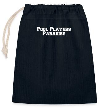Billiards - Pool Players Paradise - Closable cotton gift bag (25x30cm) - navy - Front