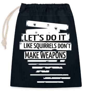 birthday present idea hippie festival quote heart - Closable cotton gift bag (25x30cm) - navy - Front