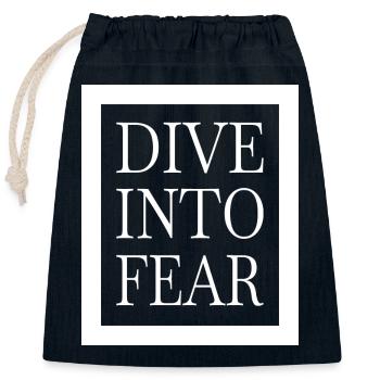 Extreme Sports Bungee Jumping Community - Closable cotton gift bag (25x30cm) - navy - Front
