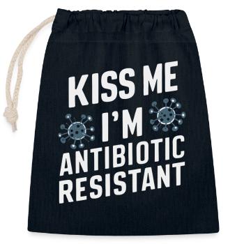 Microbiologist Microbiology Lab Staph Biology - Closable cotton gift bag (25x30cm) - navy - Front