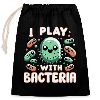 Microbiologist Microbiology Lab Staph Biology - Closable cotton gift bag (25x30cm) - black - Front