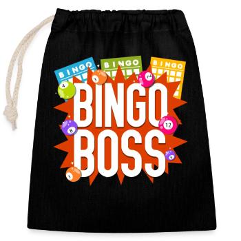 Bingo Player Bingo - Closable cotton gift bag (25x30cm) - black - Front