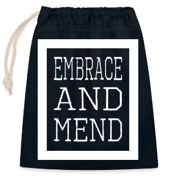 Helping Hand Healing Quotes Spiritual Healing - Closable cotton gift bag (25x30cm) - navy - Front