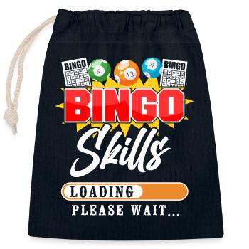 Bingo Player Bingo Skills Loading - Closable cotton gift bag (25x30cm) - navy - Front