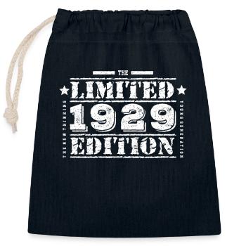 1929 Limited Edition Geburtstag - Verschließbarer Geschenkbeutel aus Baumwolle (25x30cm) - Navy - Vorne