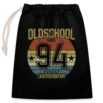 Août 1994 - Anniversaire en août Oldschool - Sac cadeau en coton avec cordon (25 x 30 cm) - noir - Devant