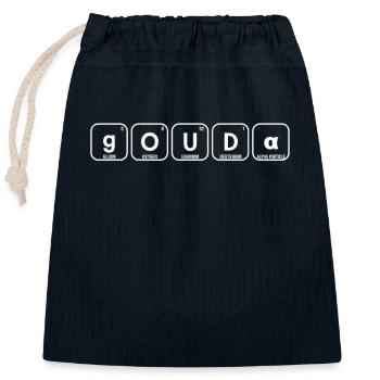 Gouda Tableau Périodique Des Eléments Maker Queso - Sac cadeau en coton avec cordon (25 x 30 cm) - bleu marine - Devant