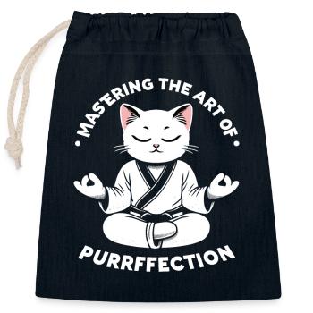 Kung Fu Chinese Kung Fu Asian Kung Fu - Closable cotton gift bag (25x30cm) - navy - Front