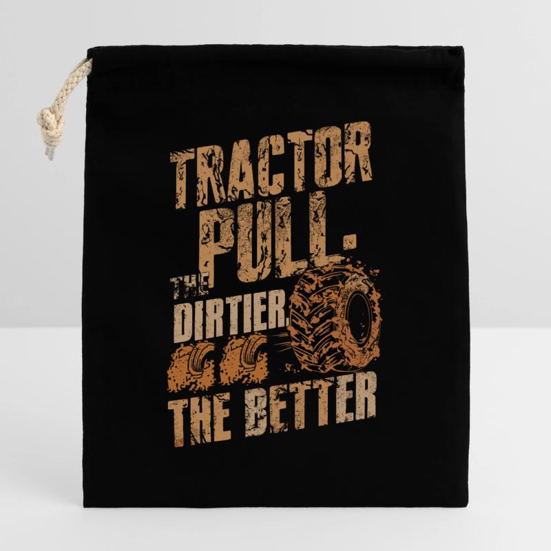 Tractor Pulling Tractor Pulling Tractor Power Farm Closable cotton gift bag (25x30cm)