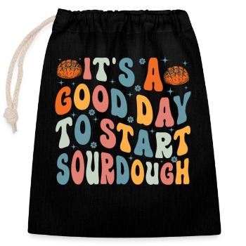 Bakery Bakers Sourdough Enthusiast Baking Lover - Verschließbarer Geschenkbeutel aus Baumwolle (25x30cm) - Schwarz - Vorne