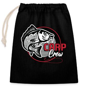 Carp Fishing Carp Crew Fishing Tournament Lover - Closable cotton gift bag (25x30cm) - black - Front