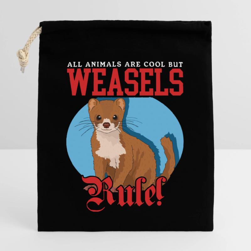 Weasel Mouse Weasel Hermännchen Gift Closable cotton gift bag (25x30cm)