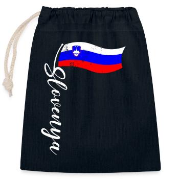 Slovenija Herkunft Slowenische Flagge Balkan - Verschließbarer Geschenkbeutel aus Baumwolle (25x30cm) - Navy - Vorne