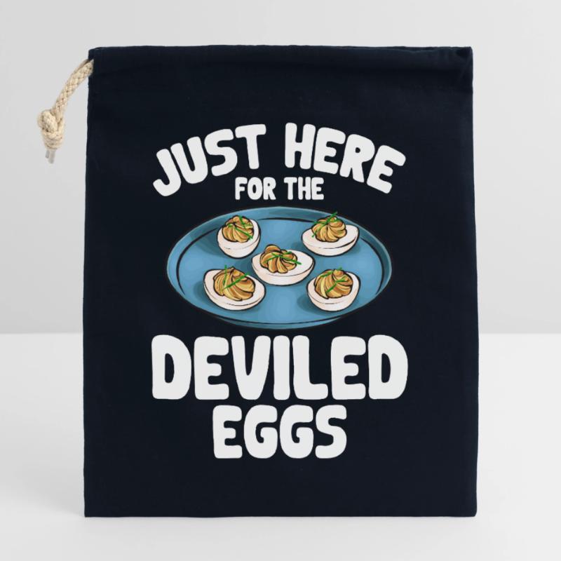 Gefüllte Eier Deviled Eggs Verschließbarer Geschenkbeutel aus Baumwolle (25x30cm)