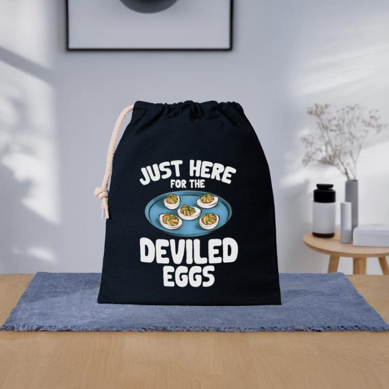Gefüllte Eier Deviled Eggs Verschließbarer Geschenkbeutel aus Baumwolle (25x30cm)