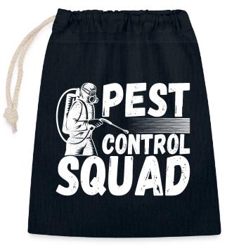 Pest Control Exterminator - Closable cotton gift bag (25x30cm) - navy - Front