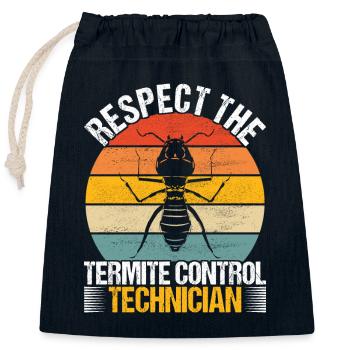Pest Control Exterminator - Closable cotton gift bag (25x30cm) - navy - Front