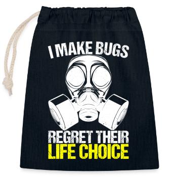 Pest Control Exterminator - Closable cotton gift bag (25x30cm) - navy - Front