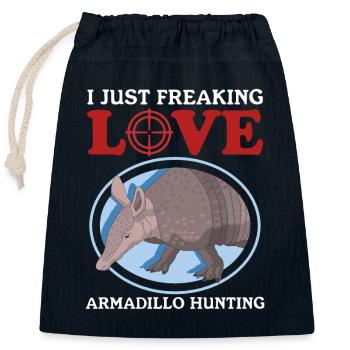 Hunter Hunt Huntress Hunting Hunting License Gift - Closable cotton gift bag (25x30cm) - navy - Front