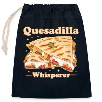 Quesadilla Quesadillas Tortilla Gift - Closable cotton gift bag (25x30cm) - navy - Front
