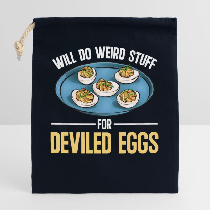Stuffed Eggs Deviled Eggs Closable cotton gift bag (25x30cm)