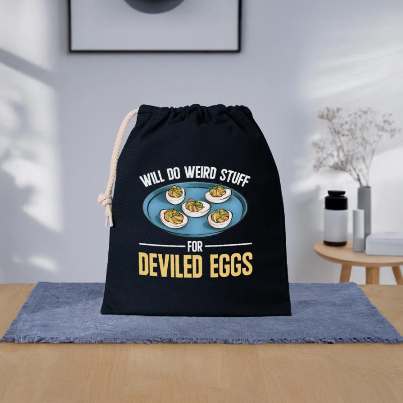 Stuffed Eggs Deviled Eggs Closable cotton gift bag (25x30cm)