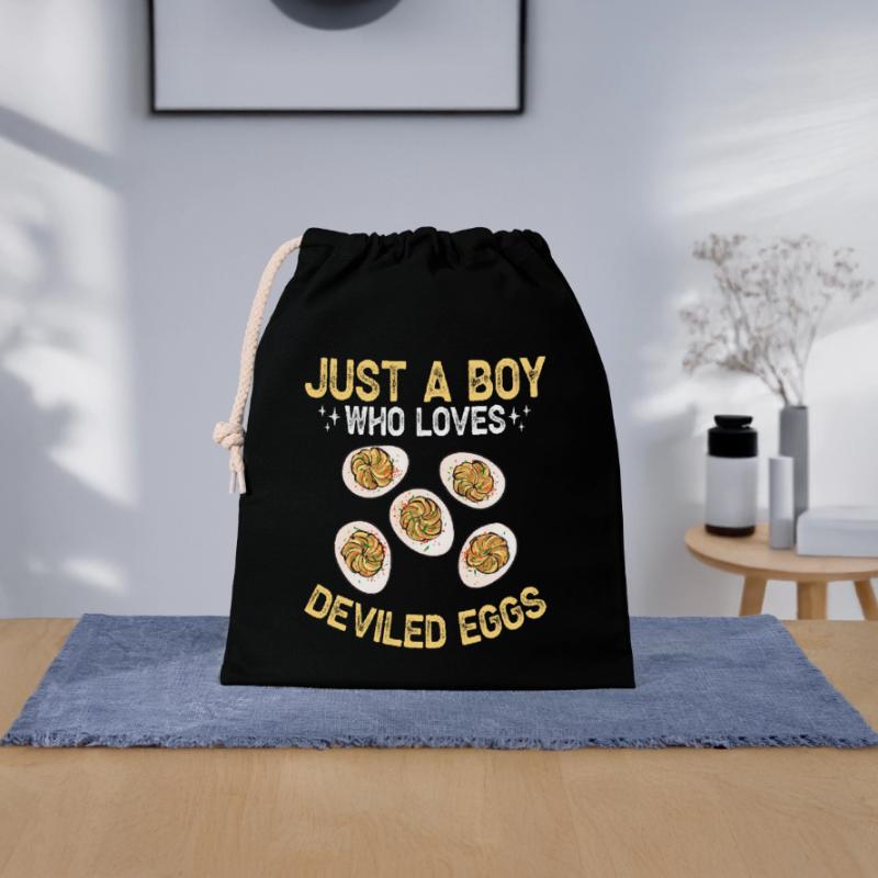 Stuffed Eggs Deviled Eggs Closable cotton gift bag (25x30cm)