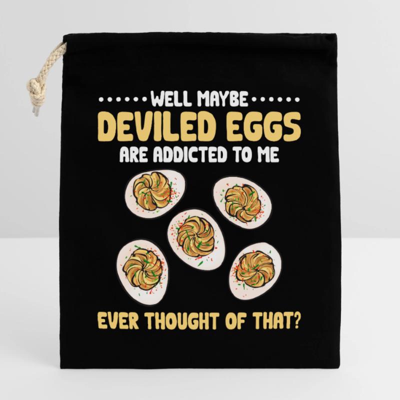 Stuffed Eggs Deviled Eggs Closable cotton gift bag (25x30cm)