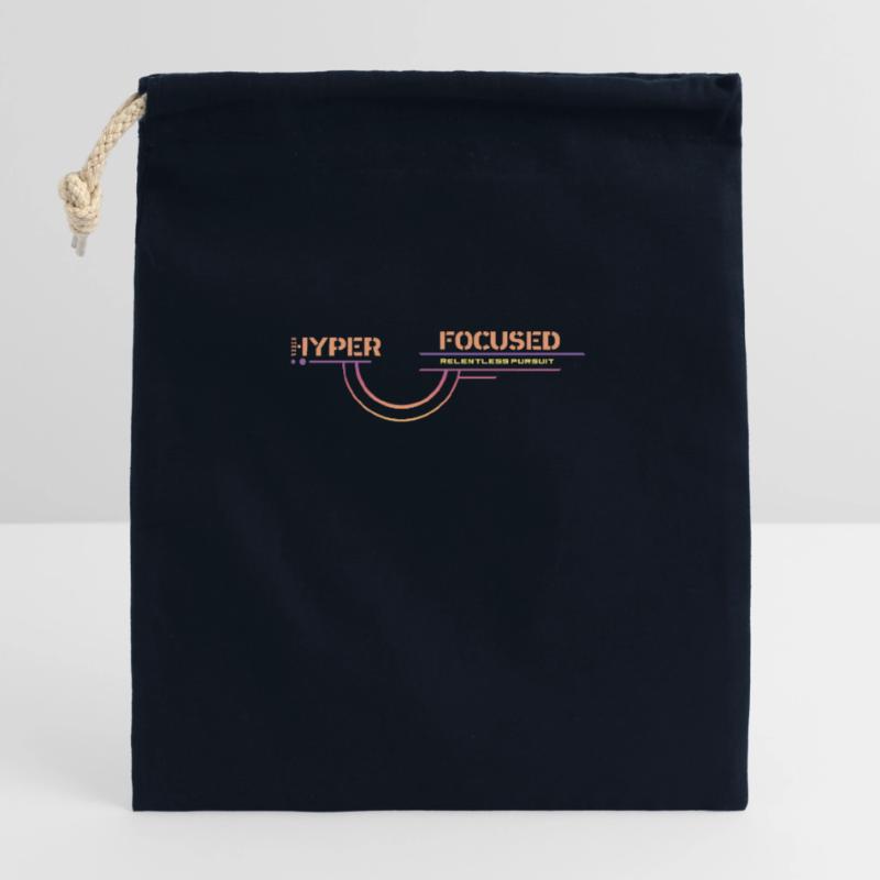 Poursuite hyper concentrée et implacable Sac cadeau en coton avec cordon (25 x 30 cm)