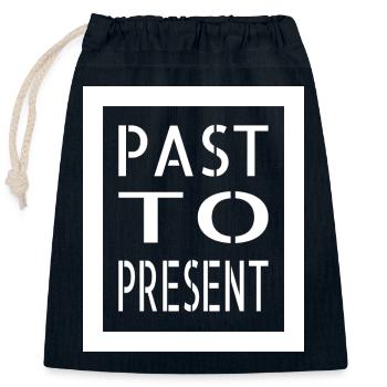transformational experiences unforgettable moments - Closable cotton gift bag (25x30cm) - navy - Front