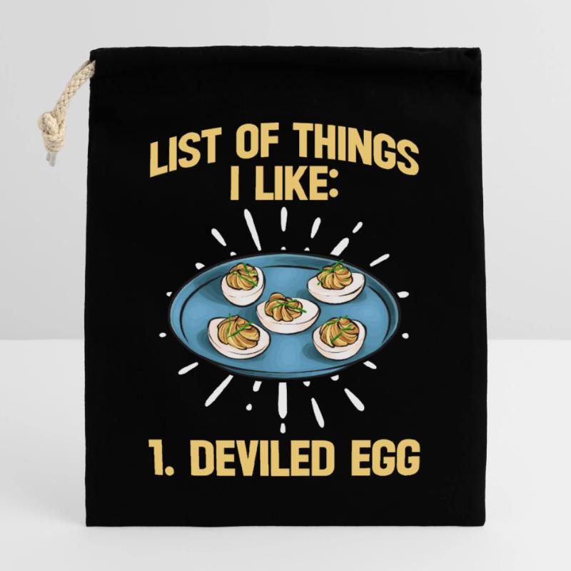Stuffed Eggs Deviled Eggs Closable cotton gift bag (25x30cm)