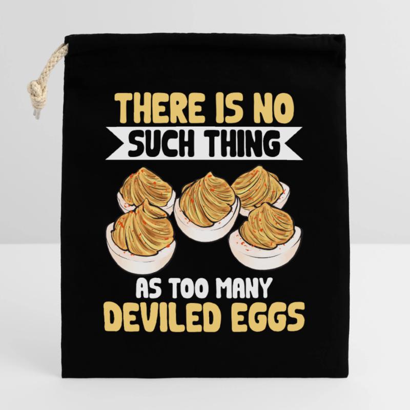 Stuffed Eggs Deviled Eggs Closable cotton gift bag (25x30cm)
