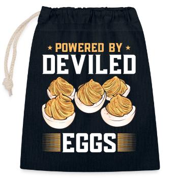 Gefüllte Eier Deviled Eggs - Verschließbarer Geschenkbeutel aus Baumwolle (25x30cm) - Navy - Vorne