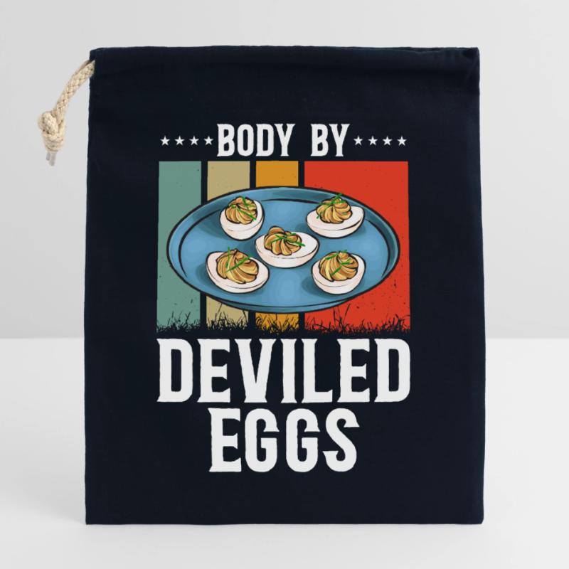 Stuffed Eggs Deviled Eggs Closable cotton gift bag (25x30cm)