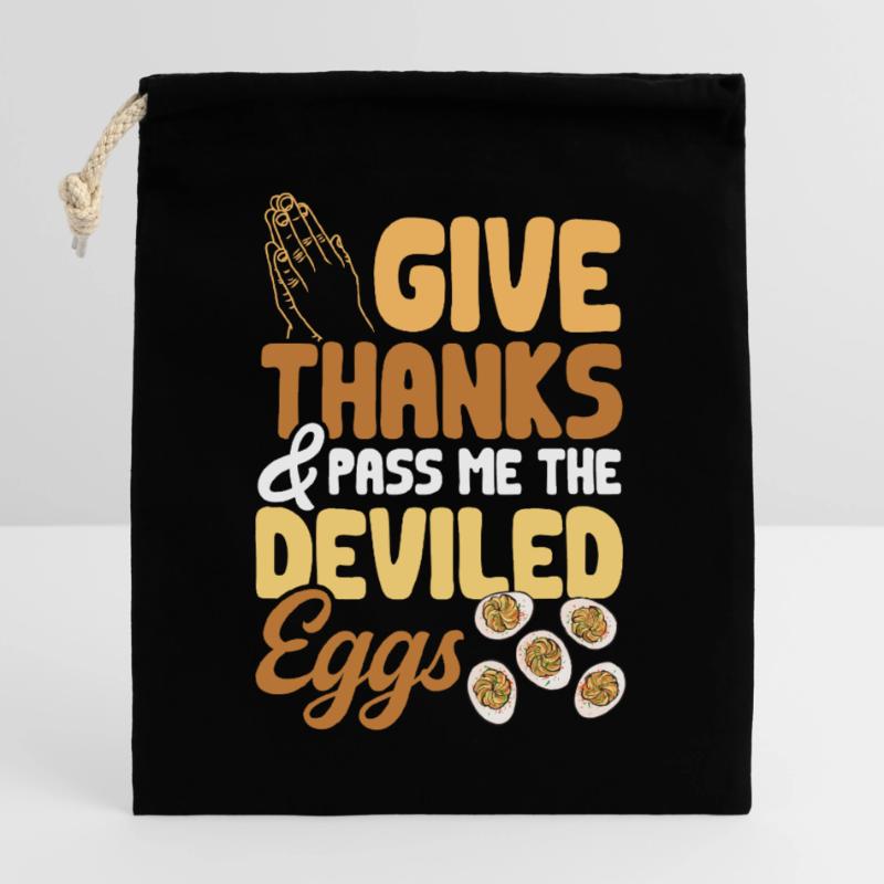 Stuffed Eggs Deviled Eggs Closable cotton gift bag (25x30cm)