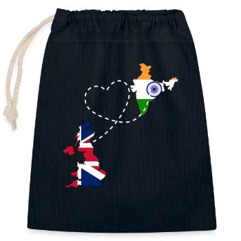 India Indian Hindu Pride Flag Country I Gift - Closable cotton gift bag (25x30cm) - navy - Front